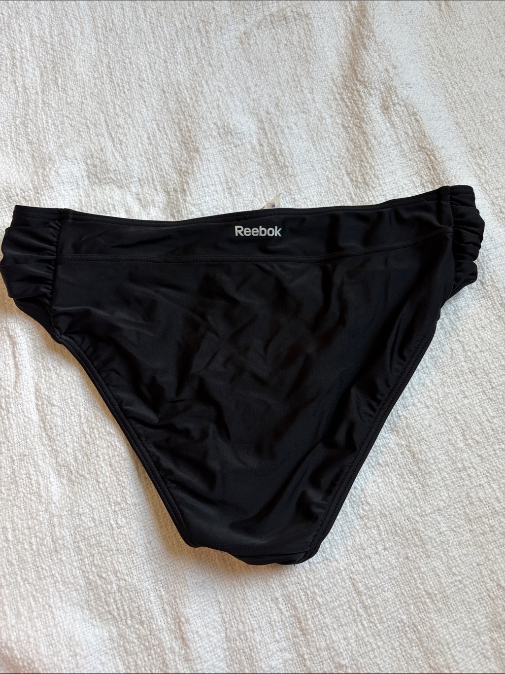 Reebok Black Ruched Side Bikini Bottoms
